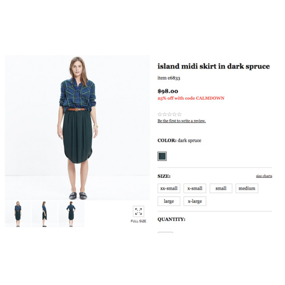 Madewell Blue Green Wrap Skirt Asymmetrical Knee-Length - Picture 10 of 10